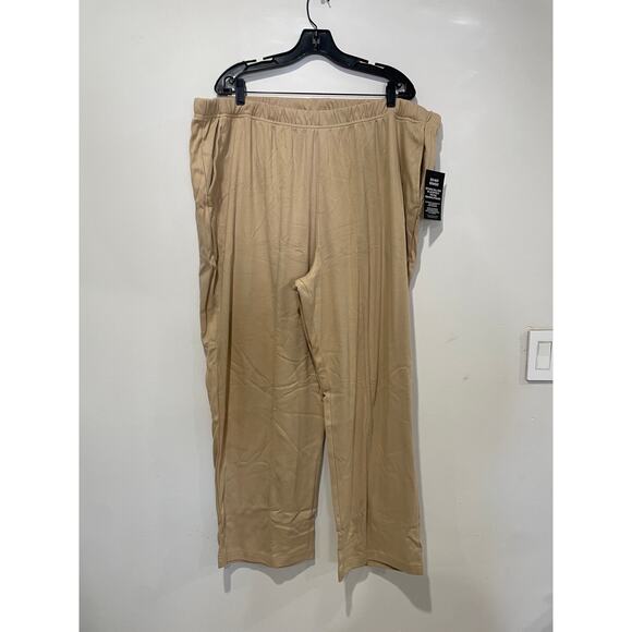 NWT Woman Within Soft Ease Pull On Pants New Khaki Women's 30x32 (3X Petite) - Picture 3 of 4
